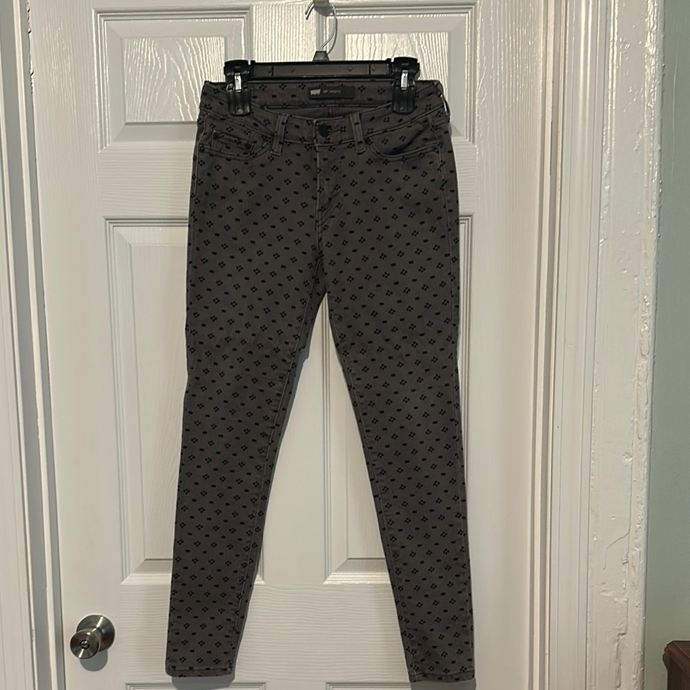 Levi's Black and Gray Patterned Leggings